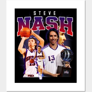 Steve Nash Basketball Legend Signature Vintage Retro 80s 90s Bootleg Rap Style Posters and Art